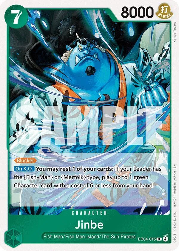 Jinbe - EB04-015 — The Azure Sea's Seven — One Piece Card Game