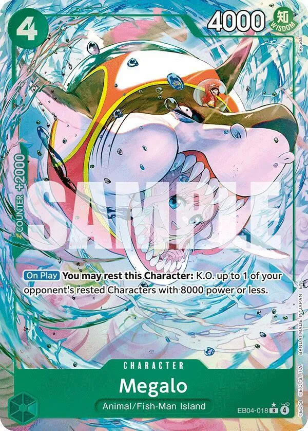 Megalo (Alternate Art) — The Azure Sea's Seven — One Piece Card Game