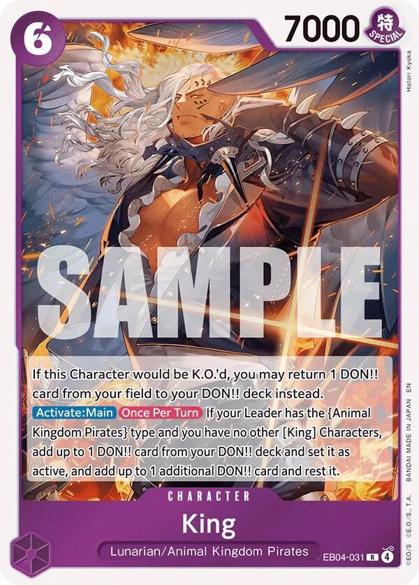 King — The Azure Sea's Seven — One Piece Card Game