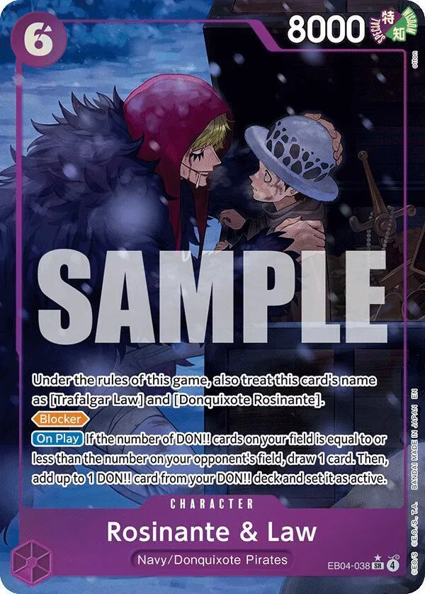 Rosinante & Law (Alternate Art) from The Azure Sea's Seven - One Piece Card Game
