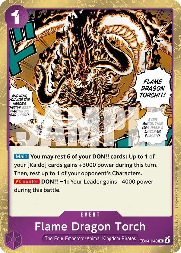 Flame Dragon Torch — The Azure Sea's Seven — One Piece Card Game