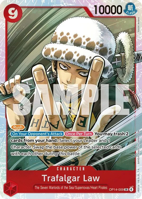 Trafalgar Law - OP14-009 — The Azure Sea's Seven — One Piece Card Game