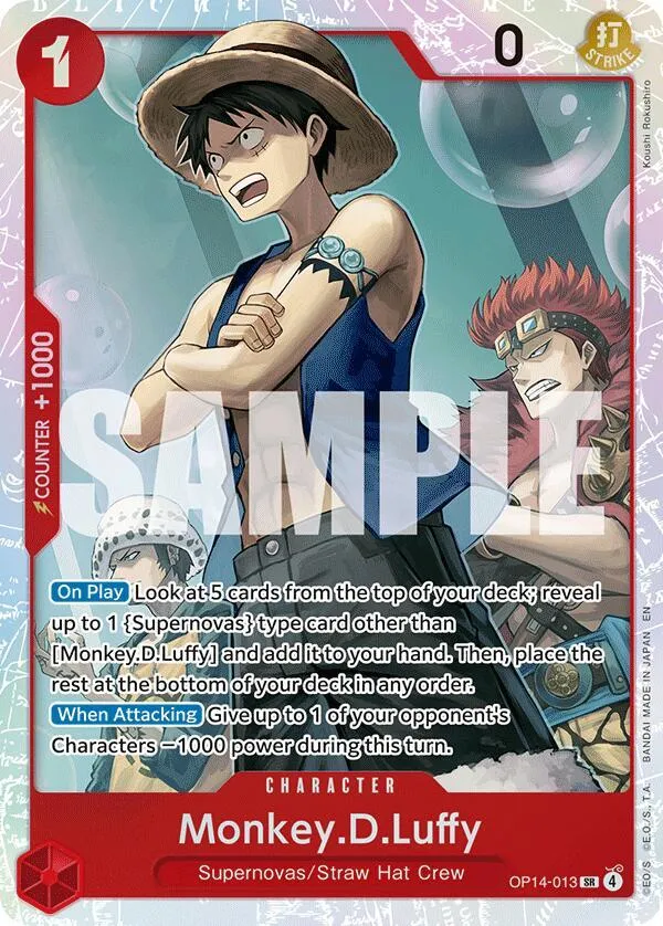 Monkey.D.Luffy - OP14-013 — The Azure Sea's Seven — One Piece Card Game