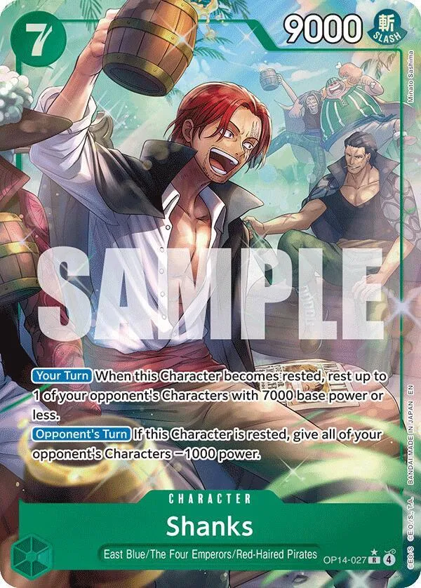 Shanks (Alternate Art) — The Azure Sea's Seven — One Piece Card Game