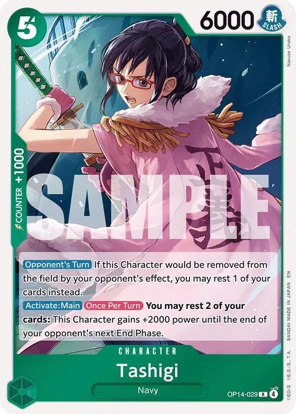 Tashigi — The Azure Sea's Seven — One Piece Card Game