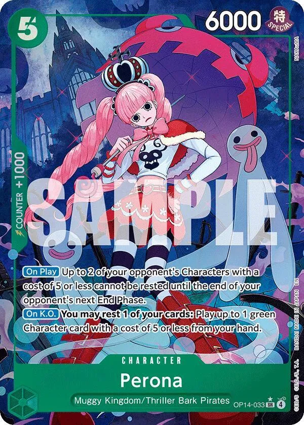 Perona - OP14-033 (Alternate Art) — The Azure Sea's Seven — One Piece Card Game
