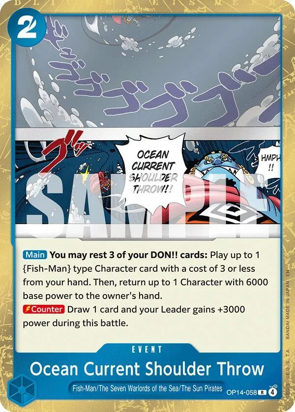 Ocean Current Shoulder Throw — The Azure Sea's Seven — One Piece Card Game