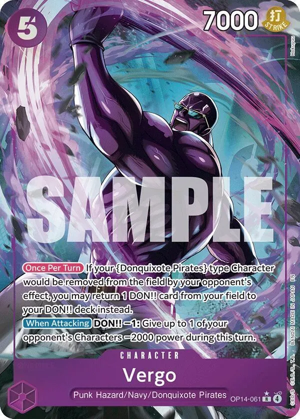 Vergo (OP14-061) — The Azure Sea's Seven — One Piece Card Game