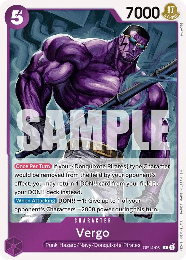 Vergo — The Azure Sea's Seven — One Piece Card Game