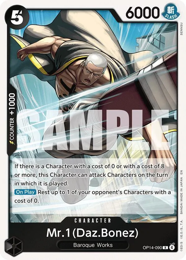 Mr.1(Daz.Bonez) — The Azure Sea's Seven — One Piece Card Game