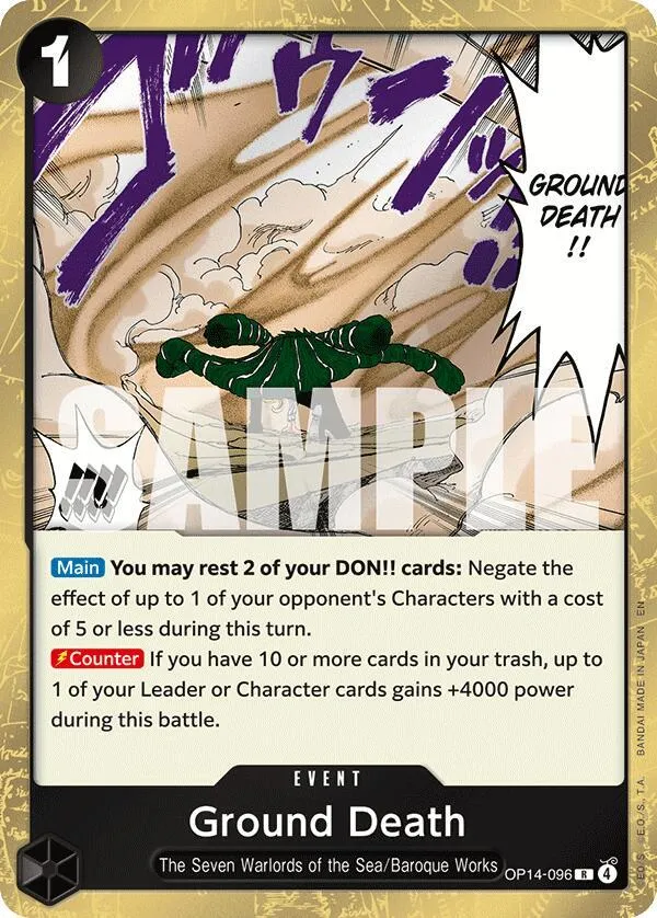 Ground Death — The Azure Sea's Seven — One Piece Card Game