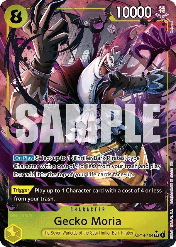 Gecko Moria (OP14-104) — The Azure Sea's Seven — One Piece Card Game