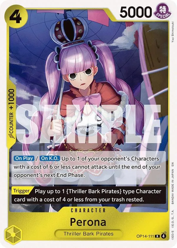 Perona - OP14-111 — The Azure Sea's Seven — One Piece Card Game