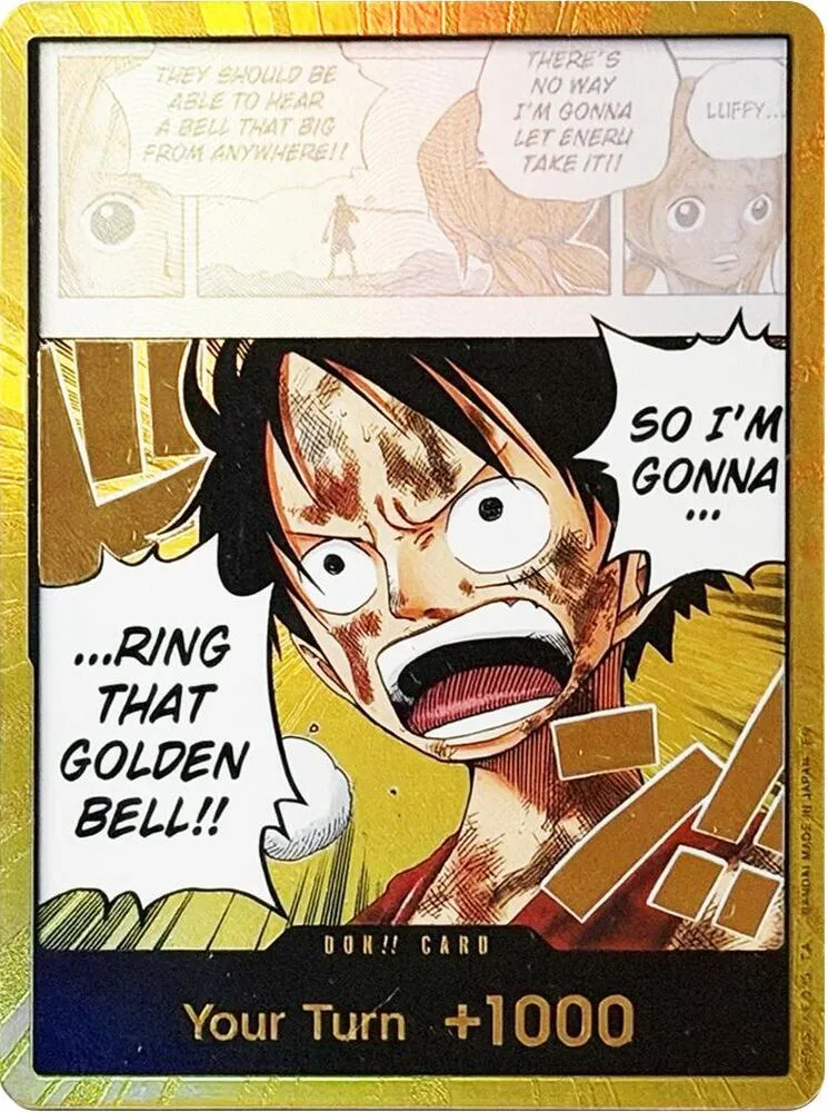 DON!! Card (Luffy) (Gold) — Adventure on Kami's Island — One Piece Card Game