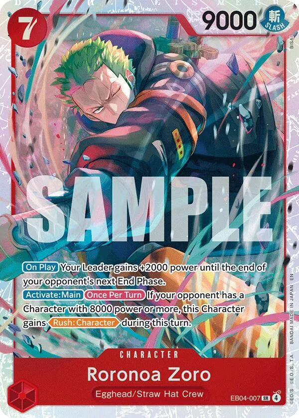 Roronoa Zoro (EB04-007) — Adventure on Kami's Island — One Piece Card Game