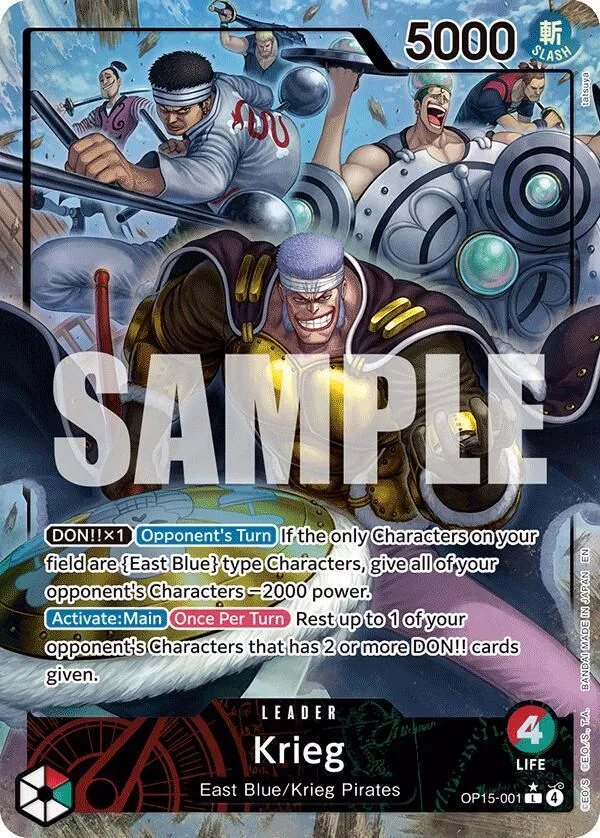 Krieg (OP15-001) (Alternate Art) — Adventure on Kami's Island — One Piece Card Game
