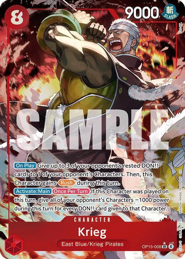 Krieg (OP15-008) (Alternate Art) — Adventure on Kami's Island — One Piece Card Game