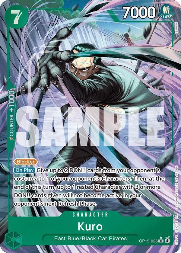 Kuro (Alternate Art) — Adventure on Kami's Island — One Piece Card Game