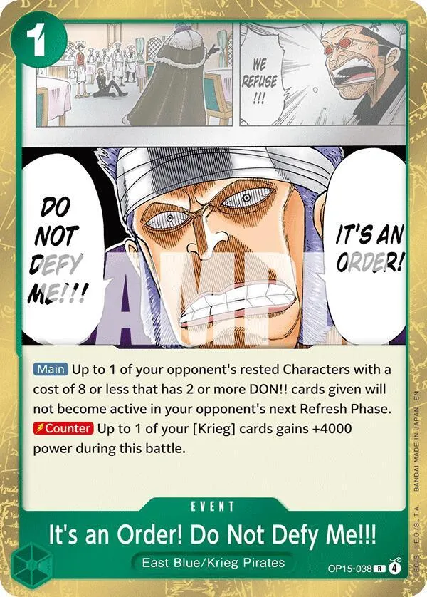 It's an Order! Do Not Defy Me!!! — Adventure on Kami's Island — One Piece Card Game