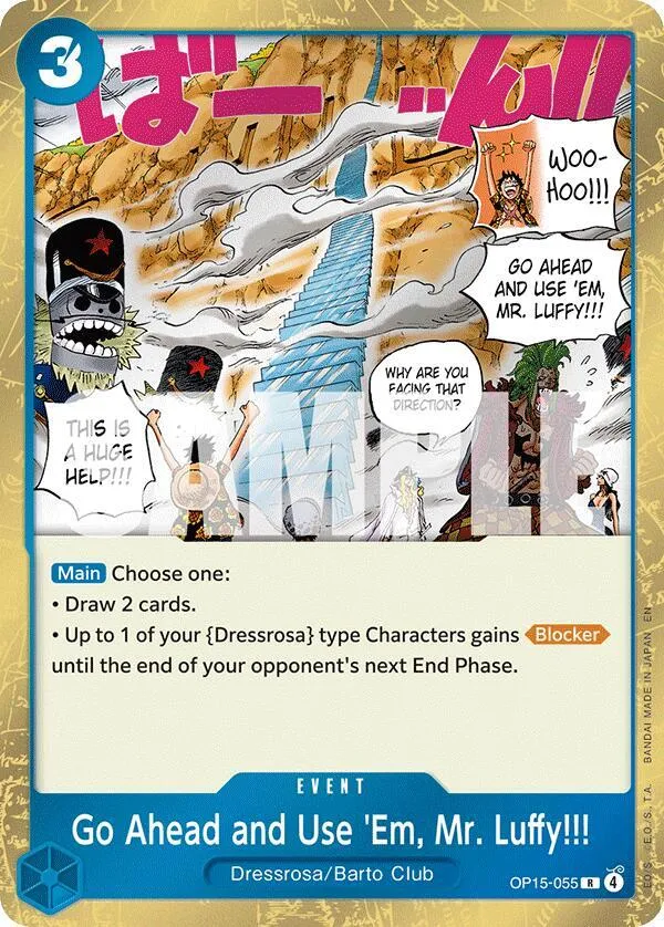 Go Ahead and Use 'Em, Mr. Luffy!!! — Adventure on Kami's Island — One Piece Card Game