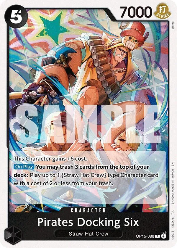 Pirates Docking Six — Adventure on Kami's Island — One Piece Card Game