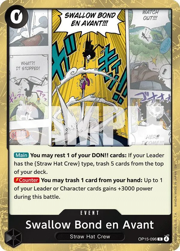 Swallow Bond en Avant — Adventure on Kami's Island — One Piece Card Game