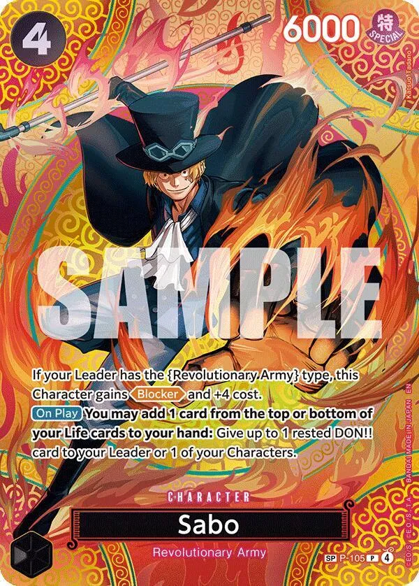Sabo (P-105) (SP) — Adventure on Kami's Island — One Piece Card Game