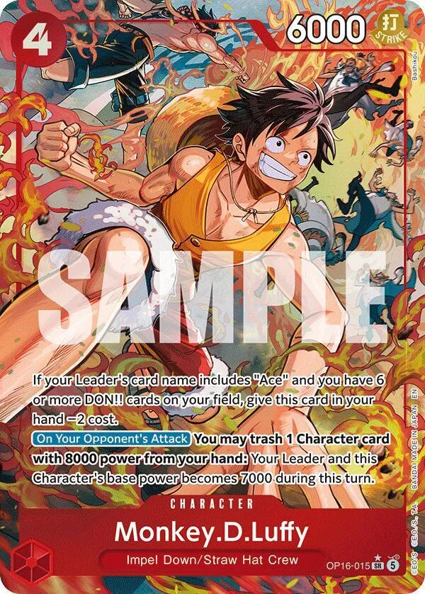 Monkey.D.Luffy (Alternate Art) — The Time of Battle — One Piece Card Game