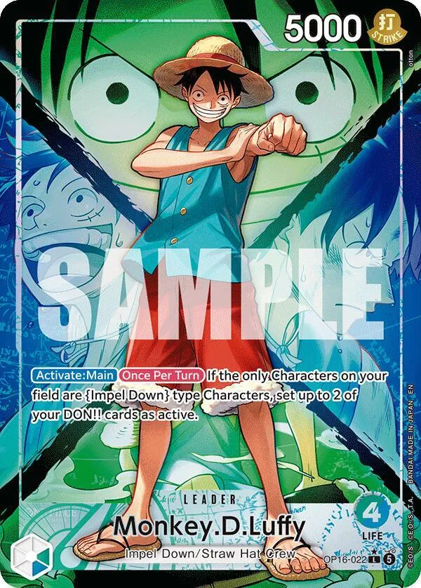 Monkey.D.Luffy (022) (Alternate Art) — The Time of Battle — One Piece Card Game