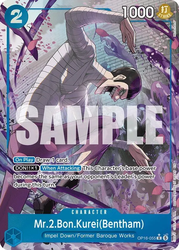 Mr.2.Bon.Kurei(Bentham) (055) (Alternate Art) — The Time of Battle — One Piece Card Game