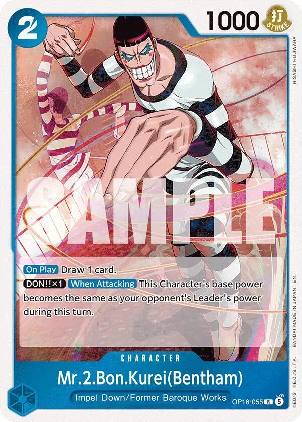 Mr.2.Bon.Kurei(Bentham) (055) — The Time of Battle — One Piece Card Game