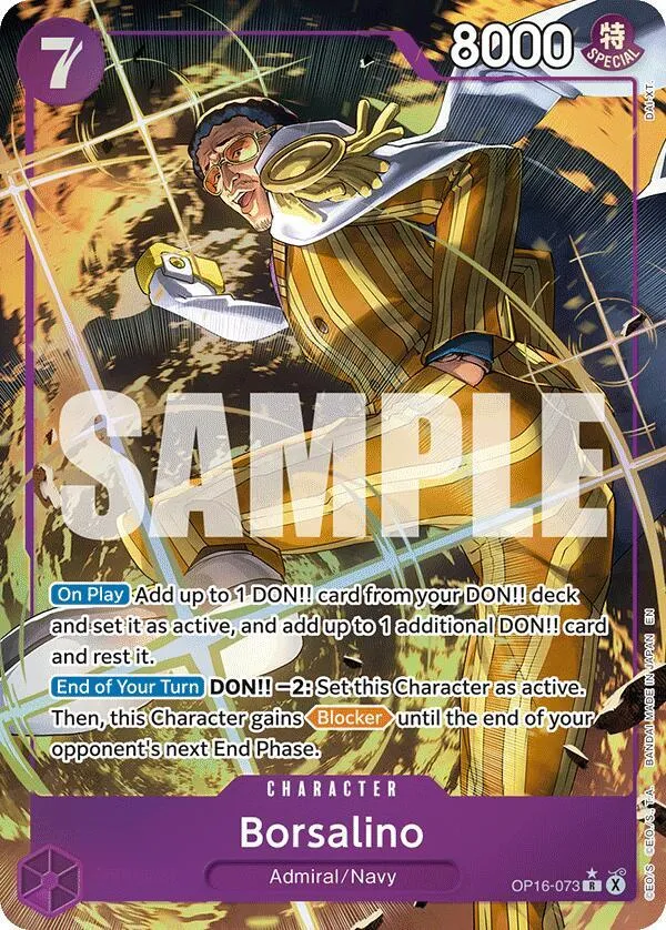 Borsalino (Alternate Art) — The Time of Battle — One Piece Card Game