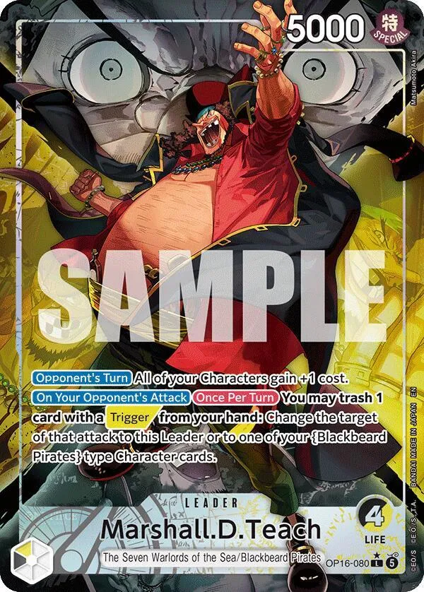 Marshall.D.Teach (080) (Alternate Art) — The Time of Battle — One Piece Card Game