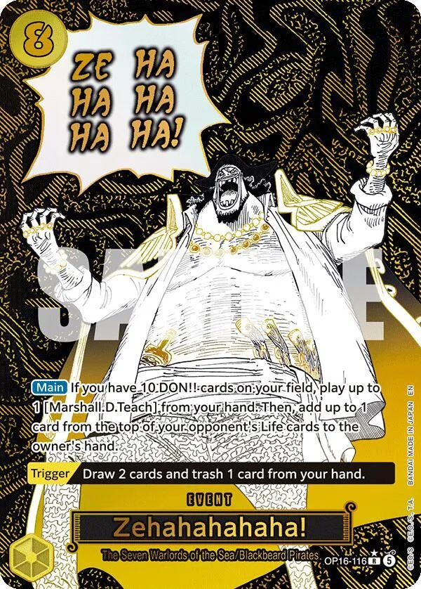 Zehahahahaha! (Alternate Art) — The Time of Battle — One Piece Card Game