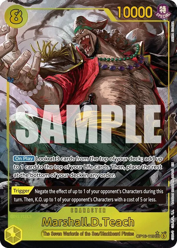 Marshall.D.Teach (119) (Alternate Art) — The Time of Battle — One Piece Card Game
