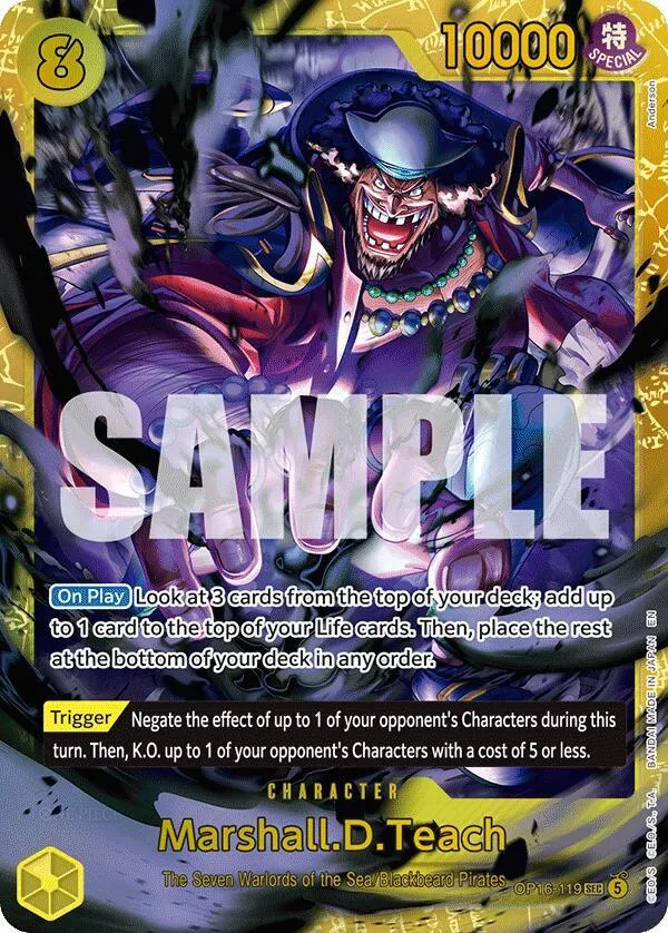 Marshall.D.Teach (119) — The Time of Battle — One Piece Card Game