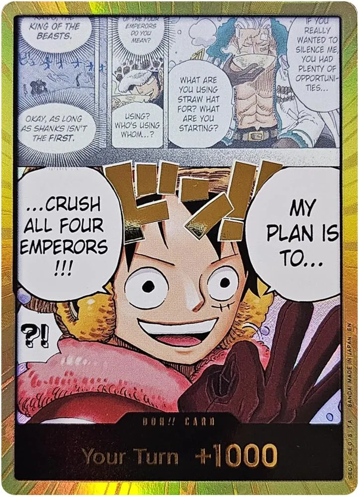 DON!! Card (Alternate Art) (Gold) — The World's Strongest Warriors — One Piece Card Game
