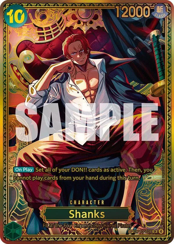 Shanks (OP13-028) (SP) from The World's Strongest Warriors - One Piece Card Game