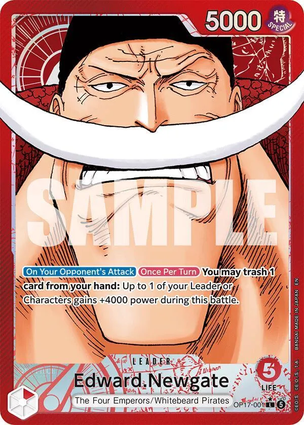 Edward.Newgate (OP17-001) — The World's Strongest Warriors — One Piece Card Game
