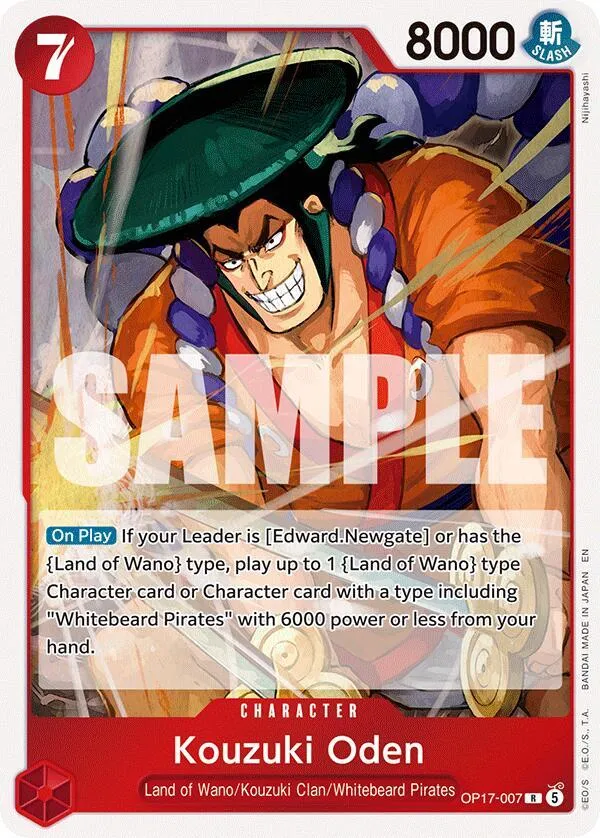Kouzuki Oden — The World's Strongest Warriors — One Piece Card Game