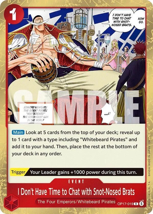 I Don't Have Time to Chat with Snot-Nosed Brats — The World's Strongest Warriors — One Piece Card Game