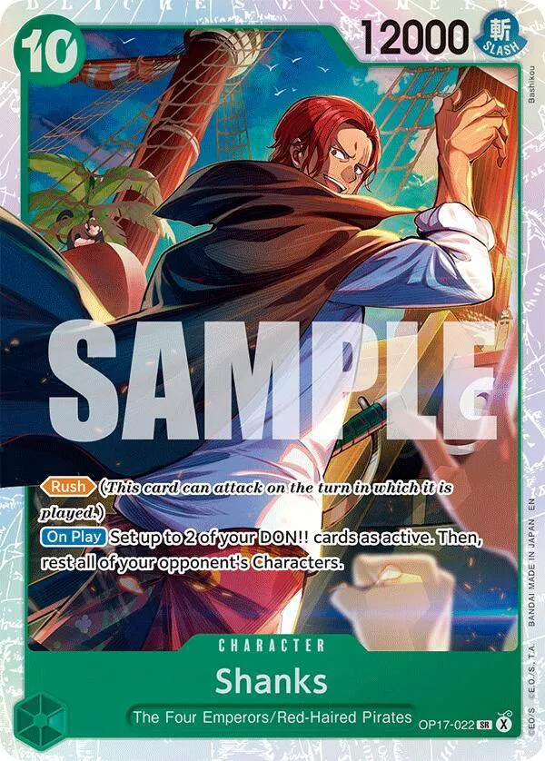 Shanks (OP17-022) — The World's Strongest Warriors — One Piece Card Game