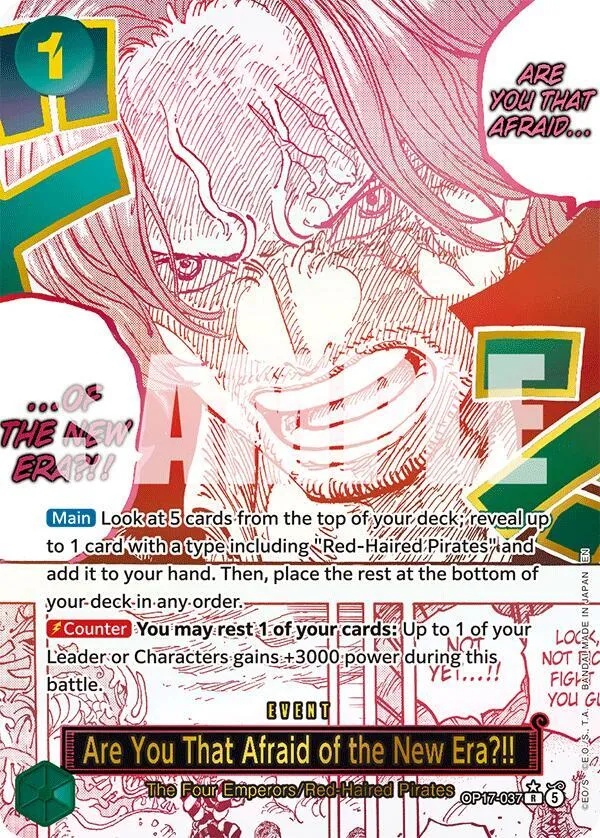 Are You That Afraid of the New Era?! (Alternate Art) — The World's Strongest Warriors — One Piece Card Game