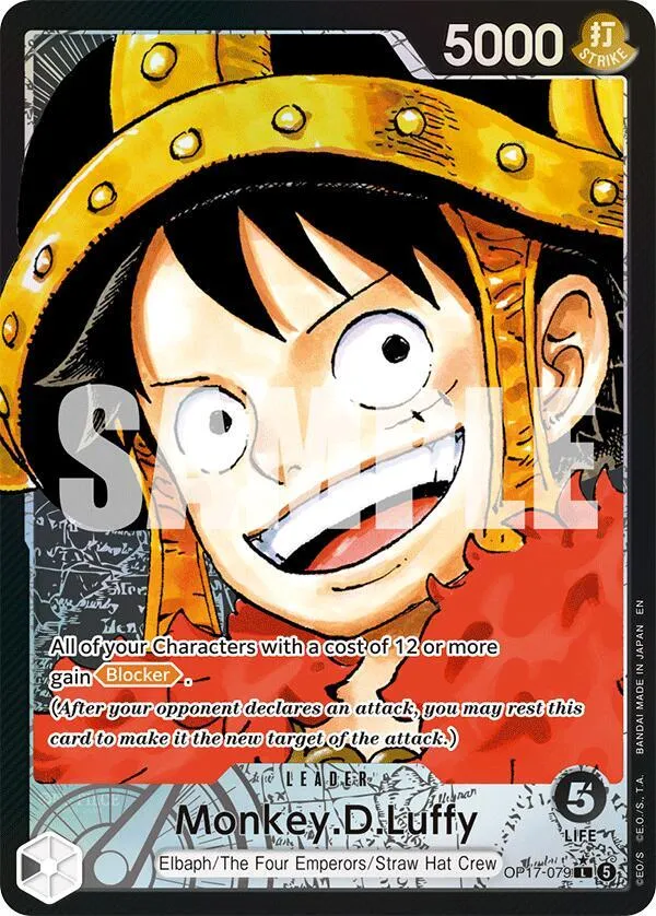 Monkey.D.Luffy (OP17-079) — The World's Strongest Warriors — One Piece Card Game