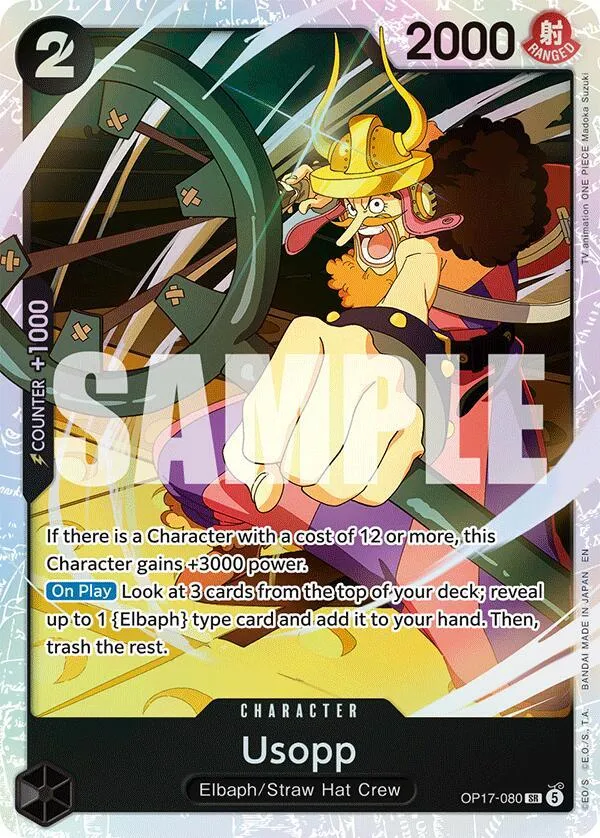Usopp (OP17-080) — The World's Strongest Warriors — One Piece Card Game