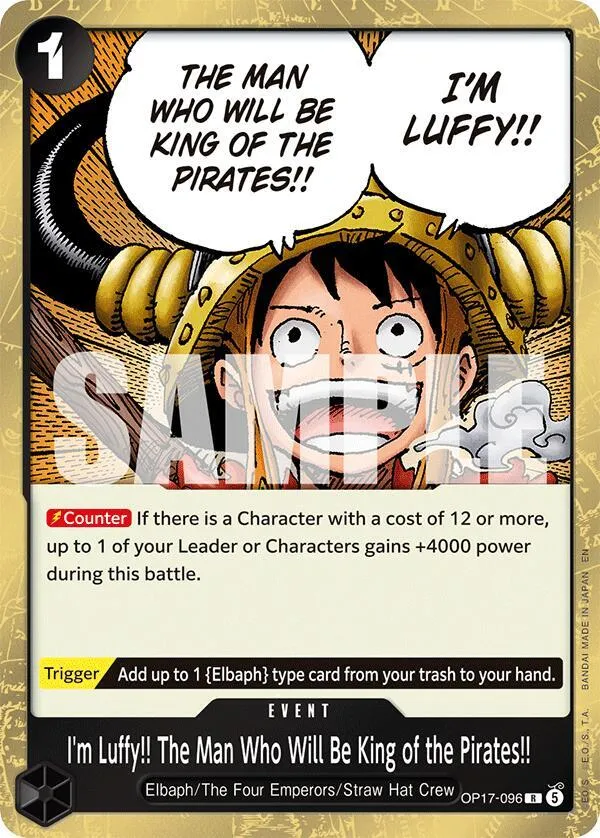 I'm Luffy!! The Man Who Will Be King of the Pirates!! — The World's Strongest Warriors — One Piece Card Game