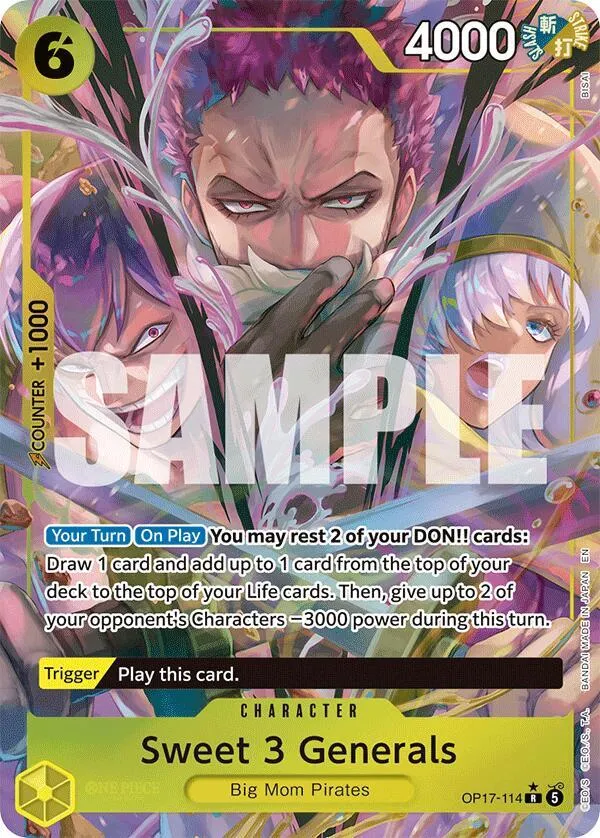 Sweet 3 Generals (OP17-114) — The World's Strongest Warriors — One Piece Card Game