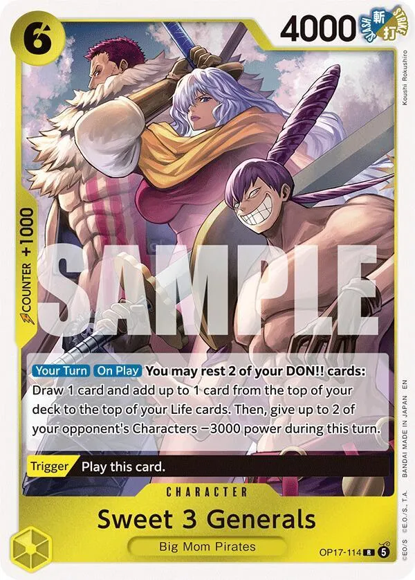 Sweet 3 Generals — The World's Strongest Warriors — One Piece Card Game