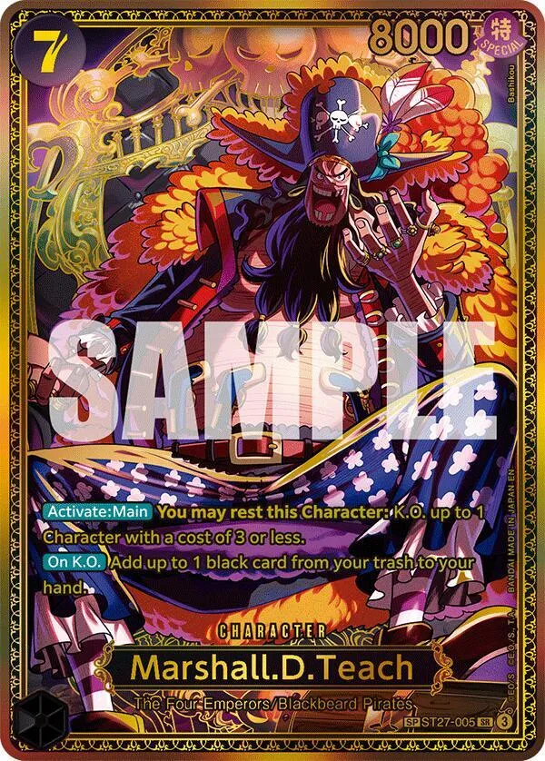Marshall.D.Teach (ST27-005) (SP) — The World's Strongest Warriors — One Piece Card Game