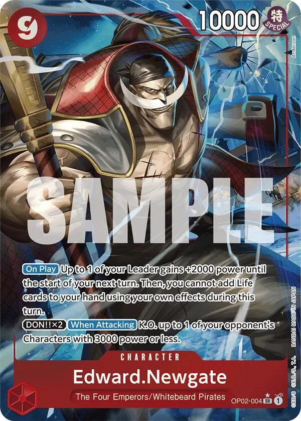 Edward.Newgate (OP02-004) (Alternate Art) from Premium Booster -The Best- - One Piece Card Game
